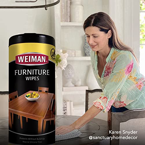 Weiman Wood Cleaner and Polish Wipes Clean, Polish & Protect Wood Furniture, 30 Count Pricepulse