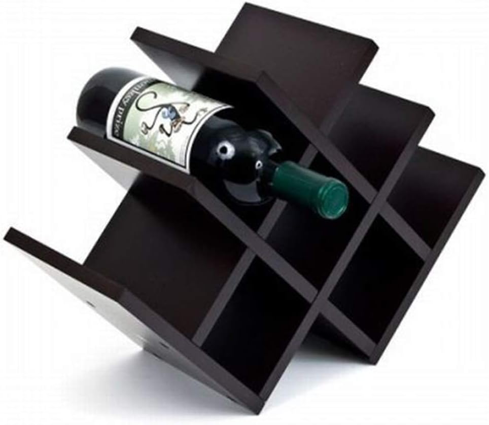 Home Sparkle 8 Bottle Pyramid MDF Wine Rack Holder Organizer Display