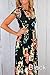 FISACE Women's Short Sleeve Crew Neck Floral Print Maxi Dress Ankle Length
