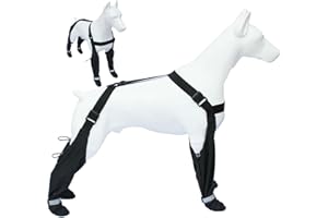 EADWE 2025 New Dog Suspender Booties, Dog Paw Boot Leggings Anti-Slip, Canada Pooch Dog Shoes Waterproof, Adjustable Suspender Boots for Dogs Winter Snow Rain Hiking Paws Protector (XL)