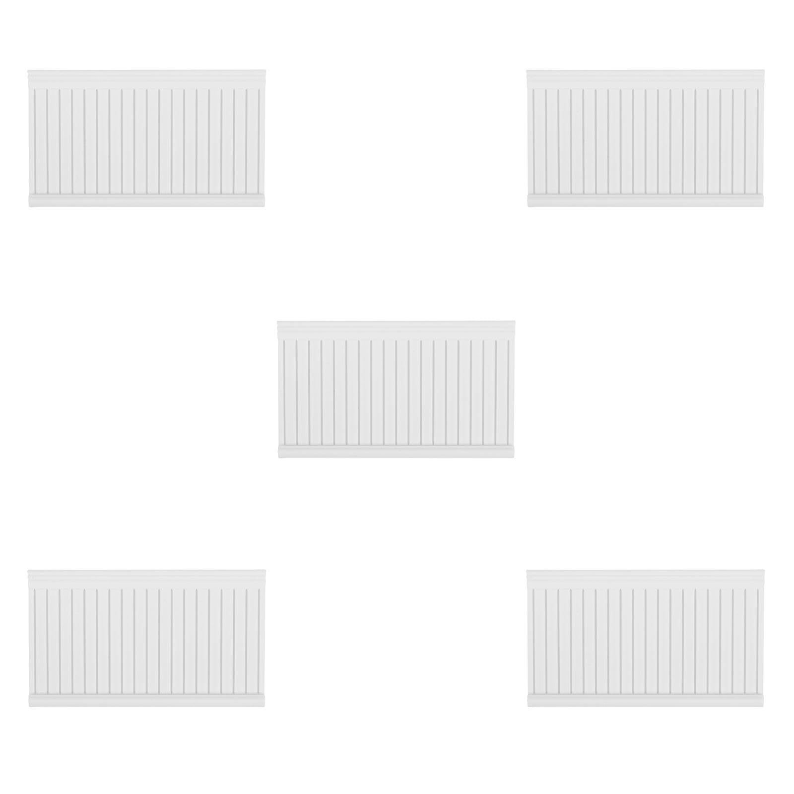 Photo 1 of 5pcs Miniature Dollhouse Furniture Wainscoting 1 12 Scale Mini Paneling Model Doll House Accessories Self-Adhesive Wall Cladding for Dollhouse Trim White 3.74 X 2.16 X 0.59 Inch