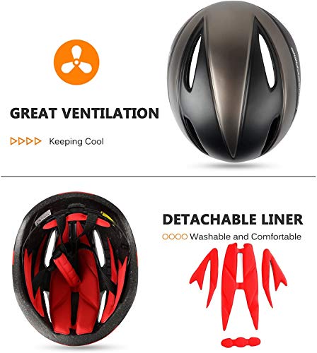 KINGLEAD Men's Bicycle Helmet, Women's CE Certified Bicycle Helmet with Visor, Removable Magnetic & Portable Bag, Super… 6 KINGLEAD Men's Bicycle Helmet, Women's CE Certified Bicycle Helmet with Visor, Removable Magnetic & Portable Bag, Super… - Image 7