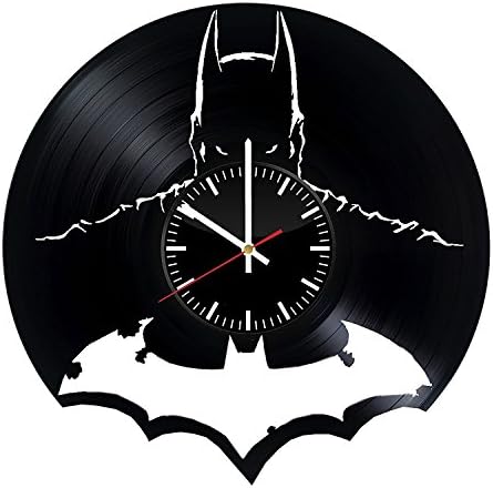 Superhero Logo Design Vinyl Record Wall Clock - Get unique bedroom and nursery wall decor - Gift ideas for adults, kids and youth – Comics Legends Unique Modern Art