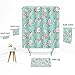 Uphome Pink Rose Flower with Leaves Customized Bathroom Shower Curtain - Aqua Waterproof and Polyester Fabric Bath Curtain Design (72