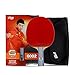 DHS 6-Star 6002 Shake Hand Premium Table Tennis Racket Ping Pong Paddle Blade Inverted Rubber with Carry Case
