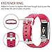 POY Replacement Bands Compatible for Fitbit Charge 2, Special Edition Adjustable Sport Wristbands, Large Rose