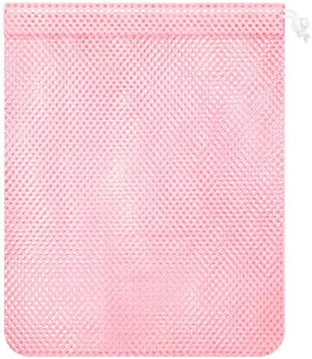 13" x 15" Heavy Duty Laundry Nylon Mesh Stuff Sack Pointe Shoe Bag with Sliding Drawstring Cord Lock Closure Pink