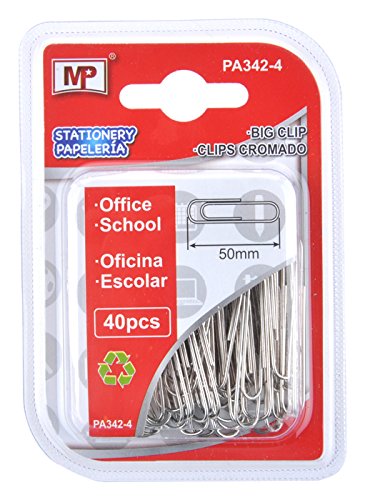 MP PA342 – 4 Pack of 40 Clips Chrome, 50 mm