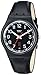 Swatch GB750 Unisex Red Sunday Black Leather Strap Black Dial Quartz Watch