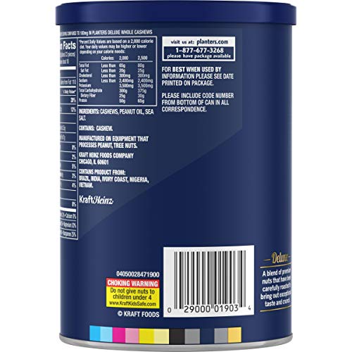 3 Planters+Deluxe+Cashews+Lightly+Canister