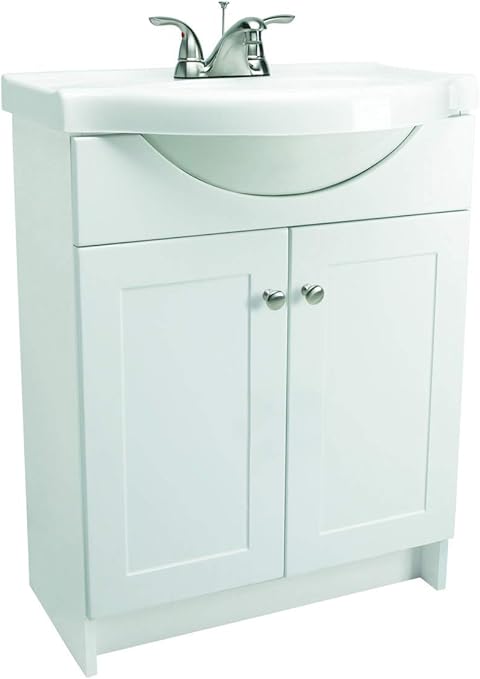 Design House 541656 Vanity Combo White Vanity Bathroom Cabinet