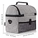 PuTwo Lunch Bag 8L Insulated Lunch Bag Lunch Box Lunch Bags for Women Lunch Bag for Men Cooler Bag with YKK Zip and Adjustable Shoulder Strap Lunch Tote for Kids Lunch Box Bento Lunch Pail - Grey