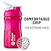 BlenderBottle SportMixer Tritan Grip Shaker Bottle, Black/Blue, 20-Ounce