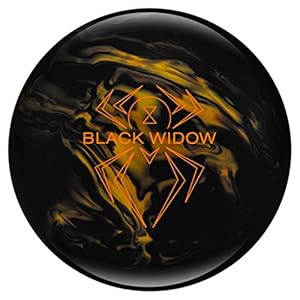 Hammer Bowling Products Black Widow Bowling Ball- Black/Gold, 15lbs