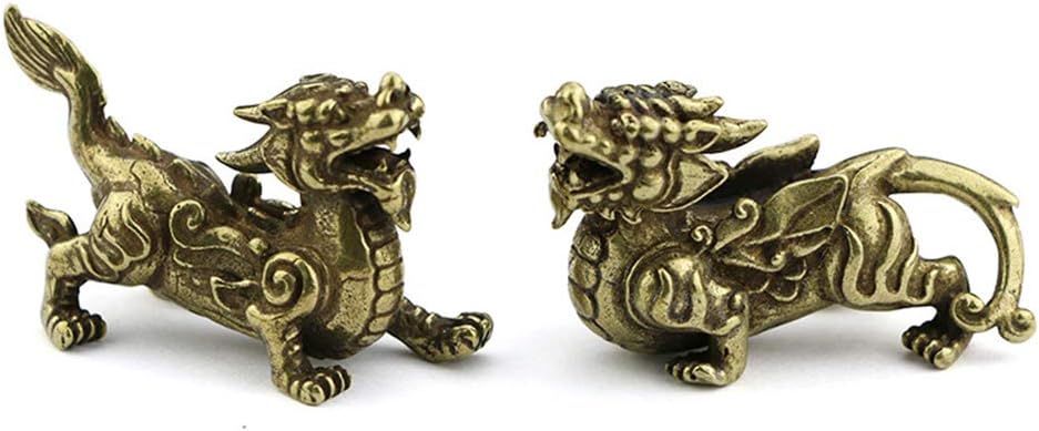 Good Luck Statue, Pi Xiu Wealth Lucky Figurine Gifts Home Decor Metal Ornament Animal Sculpture Feng Shui Business Gifts-a Pair 2inch