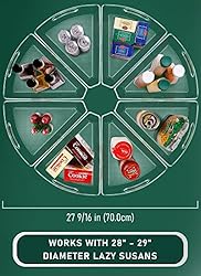 JEISSLIA Lazy Susan Cabinet Organizer Bins for