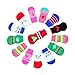 Hot Dog Socks! AMA(TM) 4PCS Cute Pet Puppy Small Dog Doggie Anti-slip Knit Weave Keep Warm Socks Shoes Booties Skid Bottom (S, Random)