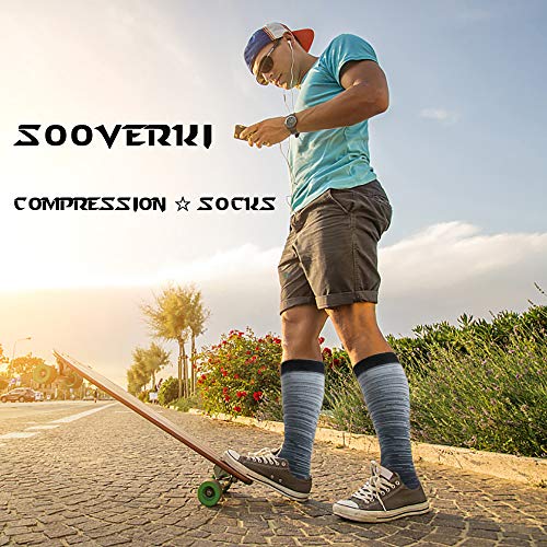 3/5 Pairs Compression Socks Women & Men - Best Medical,Nursing,Hiking,Travel & Flight Socks-Running & Fitness - Thumbnail 3