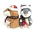 Powshop Cute Mimicry Pet Talking Hamster Repeats What You Say Plush Animal Toy Electronic Hamster Mouse for Kids Birthday/ Christmas Gift (Brown With Knitted Scarf)