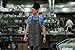 Chef's Apron & Hat Set for Adults, Black & White Pinstripe (2 Piece) One Size