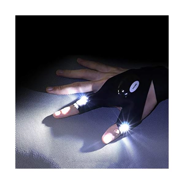 Amosfun LED-Taschenlampen-Handschuhe, leicht, fingerlos, Angel-Handschuhe, Werkzeug für die Reparatur von Arbeiten an… – Bild 4