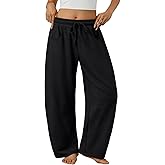 Trendy Queen Barrel Sweatpants Womens Wide Leg Pants Baggy Palazzo Lounge Comfy Flowy Pants Teen Girls Fall Clothes Outfits