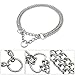 Beirui Dog Pet Martingale Pinch Metal Stainless Steel Collar for Training Walking Link Double Plated Choke Chain Neck for Medium Dogs 18-20