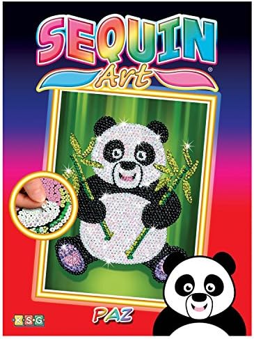 Sequin Art Red, Panda, Sparkling Arts And Crafts Picture Kit, Creative Crafts