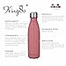KINGSO 17oz Double Wall Vacuum Cool Insulation Stainless Steel Water Bottle Leak- proof and No Sweating Perfect for Summer Outdoor Sports Camping Hiking Cycling (Pink)