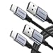 UGREEN USB-C to USB A Cable Charger Type C Fast Charging Braided 2 Pack Compatible for Samsung Galaxy S21 S20 Z Flip Z Fold Note 20,iPad Mini 6 Air 4, PS5 Controller, LG V60 (6FT)