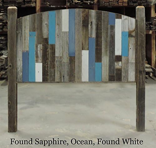 Cottage Style Rustic Queen Size Panel Head Board Reclaimed Barn Wood Arched Frame Real Weathered Bedroom Furniture Decorative Farmhouse Decor Distressed Modern Industrial Country Accent with Legs