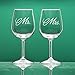National Etching Mr and Mrs Wine Glasses, Set of 2