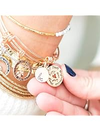 Brazaletes Inspiracionales ampliable "Be Thankful, Brave, Happy, Kind, True, Strong" - Regalo perfecto para ella