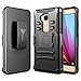 Nagebee Dual Layer Hybrid Rhino Kickstand Belt Clip Holster Combo Case for Huawei Honor 5x - Black