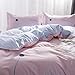 3 Pieces Pink Duvet Cover Set - Ultra Soft and Easy Care Design Bedding Duvet Cover Queen Size + 2 Pillow Shams- 800 TC Dandelion Girls Comforter Cover with Zipper Closure 4 Corner Ties