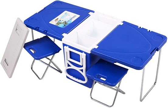 cooler box table and chairs