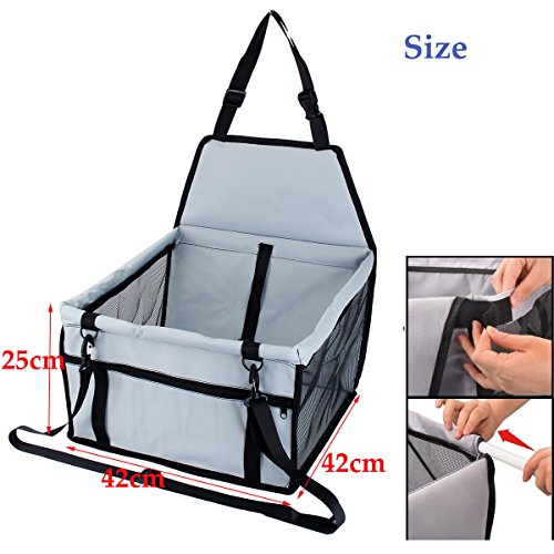 Iris-Shop - Pet Car Booster Seat Puppy Cat Dog Auto Carrier Travel Protector Safety Basket - Thumbnail 3