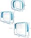 JAVOedge 3 Pack Blue and Clear PVC Toiletry Bag Set with Zipper for Vacation, Bathroom, Storage (3 Sizes)