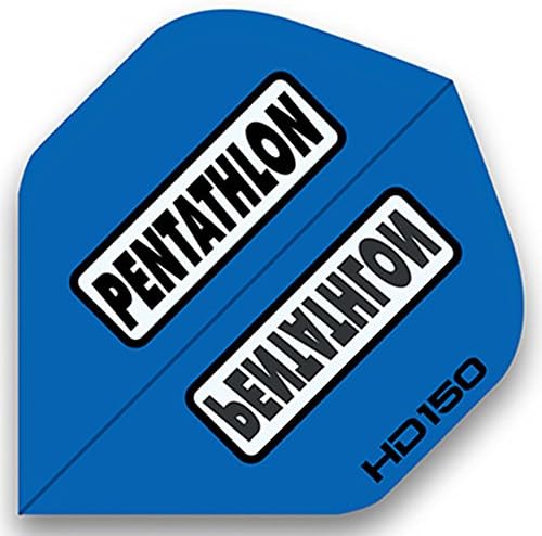 3 Sets of Standard Size Pentathlon HD150 Dart Flights Blue