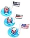 Moon Boat Inflatable Patriotic Pool Drink Holders - Fourth of July Party Supplies - American Flag Cupholder