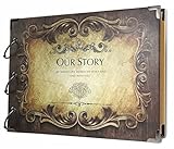 SiCoHome Scrapbook Album Our Story with Scrapbooking Storage Box, Sheet Protectors and Scrapbooking Supplies for Gifts,Photo Storage,Wedding Guest Book and Travel Record ()