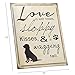 Barnyard Designs Retro Vintage Metal Tin Bar Sign, Decorative Wall Art Signage, Primitive Farmhouse Country Kitchen Home Décor (Love is)