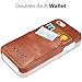 KAVAJ iPhone SE/5S/5 Case Cover Leather Tokyo Cognac Brown - Genuine Leather Back Cover with Business Card Holder. Slim Fit Back Cover As Premium Accessory for Apple iPhone Doubles As A Wallet