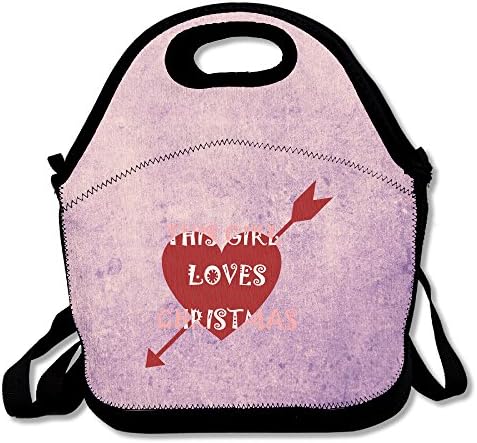 Black This Girl Loves Christmas53 Lunch Bag For Man And Woman