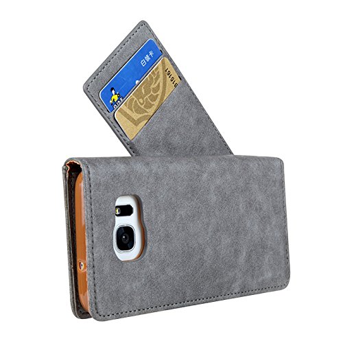 Sammid S9 Case Cover, Galaxy S9 Cover,5.8 inch Stand PU Leather Phone Case, Phone Case with Card Slots for Samsung Galaxy S9 - Gray