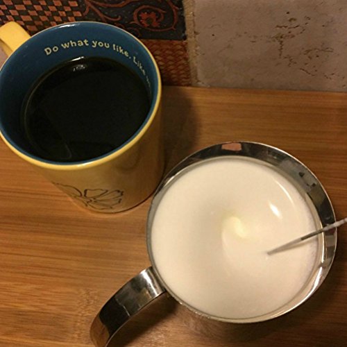 BESTonZON Milchaufschäumer, Edelstahl, doppelter Kopf für Frühling, Milchaufschäumer für Cafe Latte Cappuccino – Bild 7