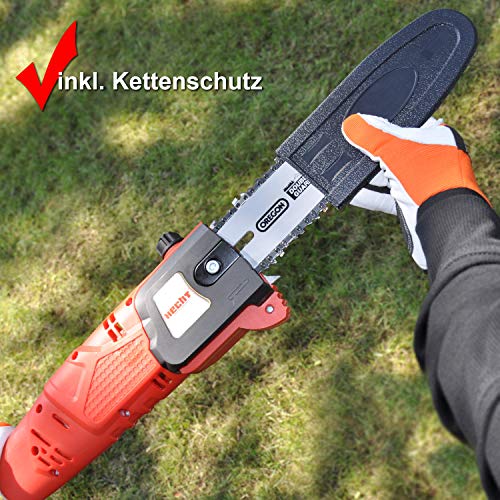 HECHT Elektro-Hochentaster 975 W Ast-Kettensäge Profi-Astsäge (750 Watt, Schwertlänge: 24 cm, Arbeitshöhe: bis 4,5 m) – Bild 8