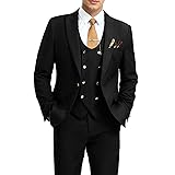 Aowdoy Men's Suits 3 Piece Slim Fit Tuxedo Suit One