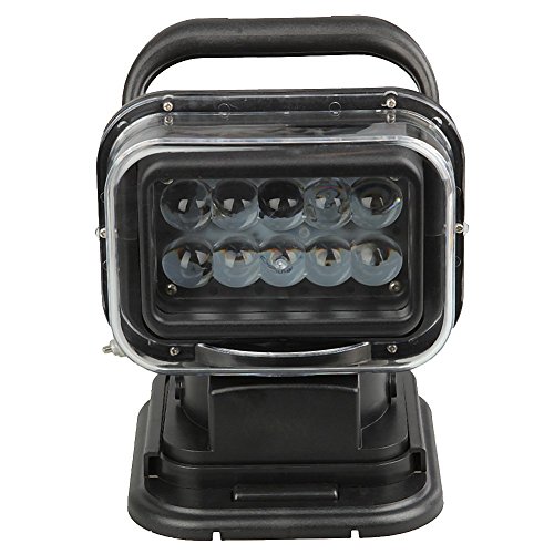 1pcs Black 12v 24v 50w 360º CREE LED Rotating Remote Control Work Light Spot for Hummer Jeep Off-road Vehicles Trucks Car Boat SUV Home Security Protection Emergency Lighting - Thumbnail 4
