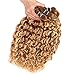 FASHION LINE Brazilian P27/613 Water Wave Blonde Human Hair Extensions Unprocessed Human Hair Bundles Weft 1PC 100g Piano Color (14
